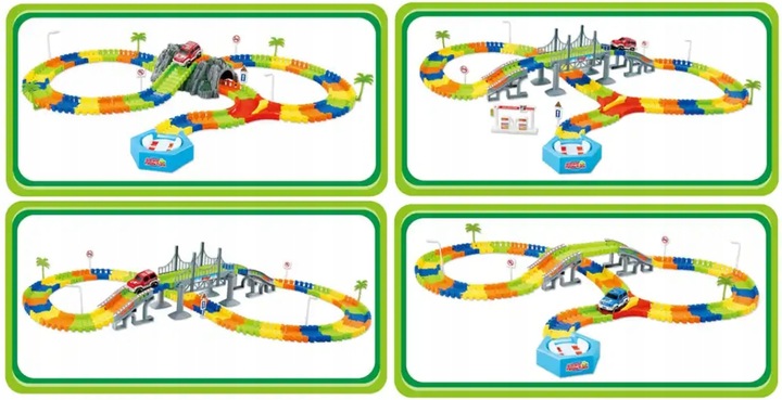 TOR SAMOCHODOWY MAGIC TRACK 5 metrów + 2 AUTKA MOST TUNELE DRZEWA WIADUKT