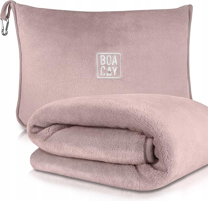 KOC BOACAY MIĘKKI I CIEPŁY KOC PODRÓŻNY 100 x 160CM DO SAMOLOTU PODRÓŻY