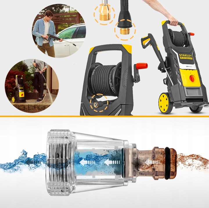 MYJKA CIŚNIENIOWA 250BAR MOSIĘŻNA POMPA INDUKCJA 2500W STANLEY FATMAX