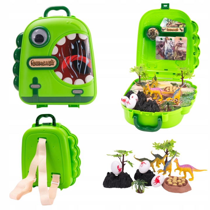 Zestaw Dinozaury w Plecaku - Przenośny Świat Dinozaurów