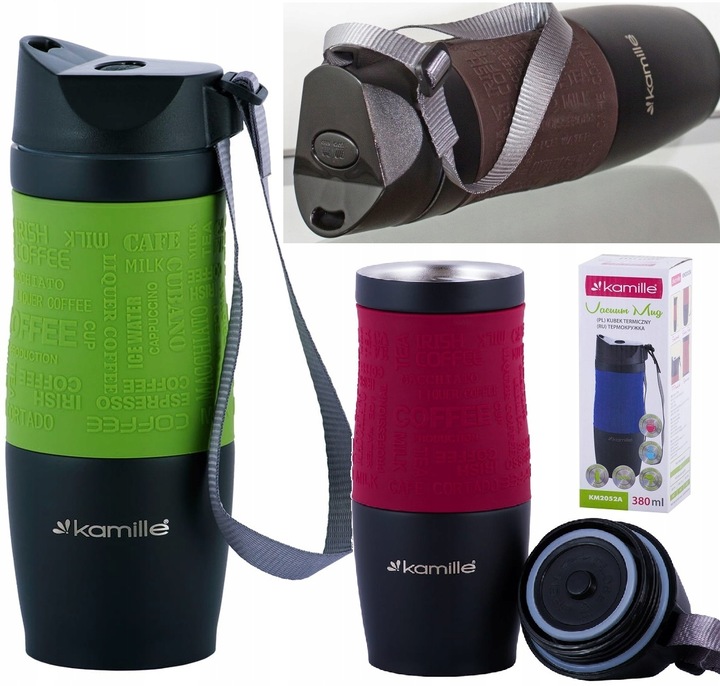 KUBEK TERMICZNY TERMOS BIDON KAMILLE 380 ml 0,38 l