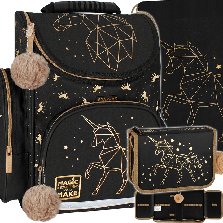 TORNISTER PLECAK SZKOLNY DLA DZIEWCZYNKI KLASY 1 3 PIÓRNIK WOREK 3w1