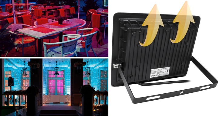 ZEWNĘTRZNE KOLOROWE OŚWIETLENIE LED ŚWIĄTECZNE LAMPKA ILUMINACJA FLASH IP66