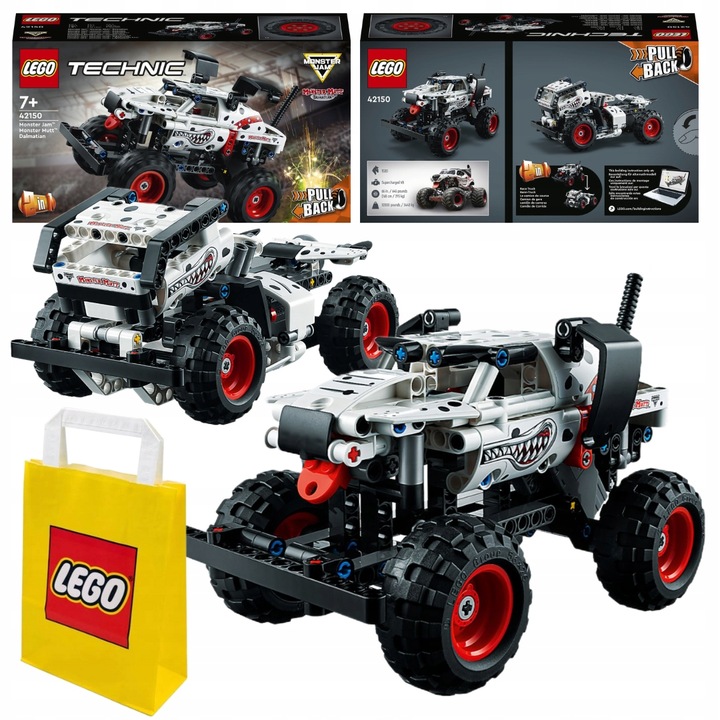 LEGO Technic Monster Dalmatian Silnik PullBack 2w1 42150