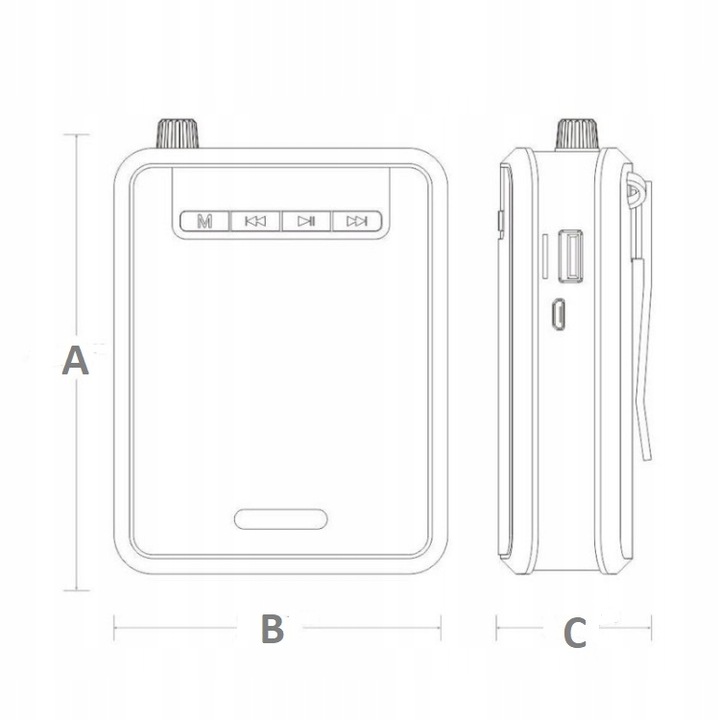 Wzmacniacz głosu przewodowy ROLTON K300 mikrofon