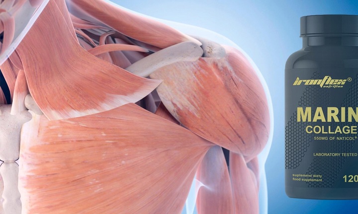 IRONFLEX KOLAGEN MORSKI RYBI 120kaps COLLAGEN MARINE KWAS HIALURONOWY WIT C