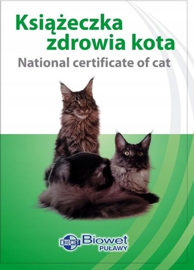 Książeczka zdrowia kota międzynarodowa