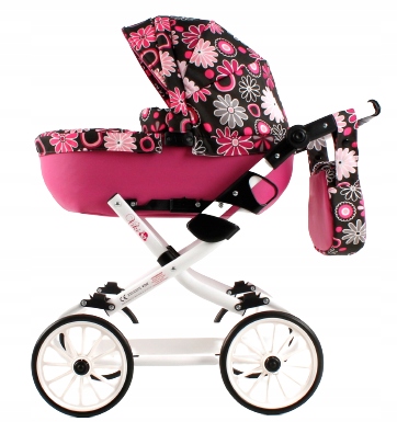 Wózek dla Lalek Składany Głęboki Adbor Viki Gondola Torba Koszyk kol. Vi-09