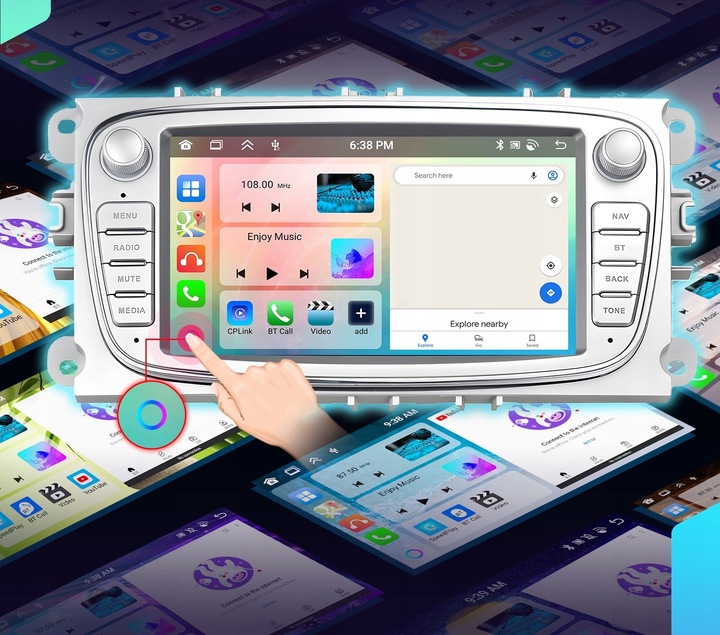 RADIO SAMOCHODOWE do FORD MONDEO MK4 FOCUS MK2 MK3 GALAXY GPS ANDROID RDS