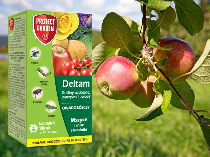 DELTAM ŚRODEK OWADOBÓJCZY MSZYCA KWIECIAK SKOCZEK GĄSIENICE MOTYLI 100ML