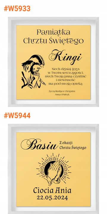 Złoty Medalik 585 z Łańcuszkiem na Chrzest Pamiątka Chrztu Grawer Gratis