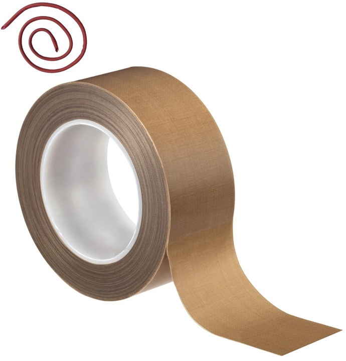 TAŚMA TEFLONOWA OCHRONNA z klejem do zgrzewarki 80mm x 10m