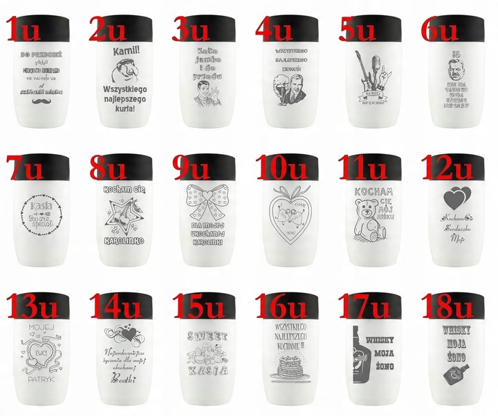 Kubek termiczny 300 ml, posiada sitko zatrzymujące fusy | Laura