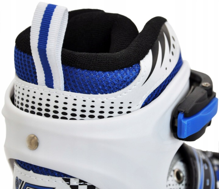 ROLKI REGULOWANE 39-42 Płozy aluminiowe Kółka kauczukowe 80mm Łożyska ABEC7