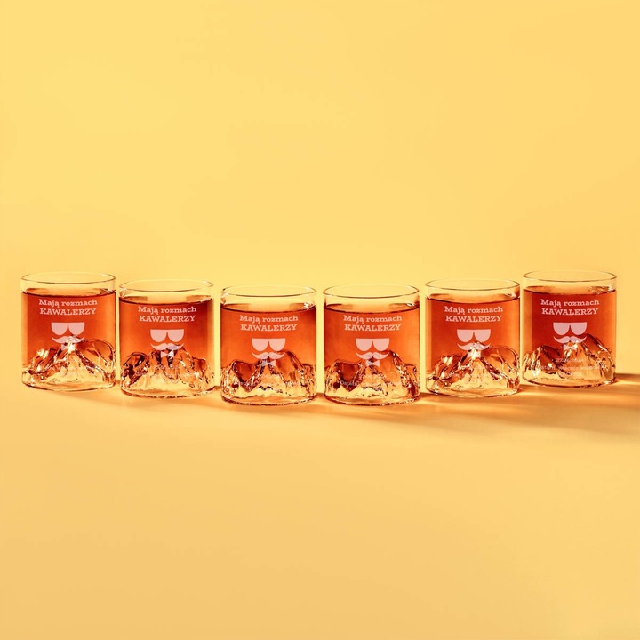 Zestaw szklanek do whisky 6szt. GRAWER upominek PREZENT DLA PARY MŁODEJ