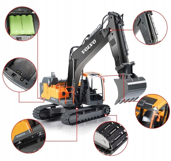 KOPARKA ZDALNIE STEROWANA MŁOT CHWYTAK CHDOUBLEE VOLVO EC160E