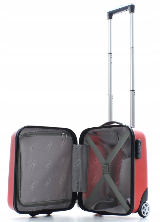 Mała czerwona wytrzymała walizka na 2 kołach z ABS Bubule idealna na wyjazd