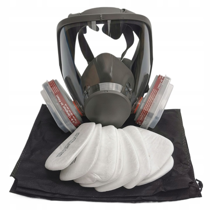 MASKA LAKIERNICZA PEŁNOTWARZOWA TYPu 3M 6800 GAZOWA CHEMICZNA FILTRY x10