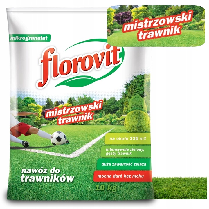 NAWÓZ DO TRAWY FLOROVIT MISTRZOWSKI TRAWNIK do trawy z mchem 10kg