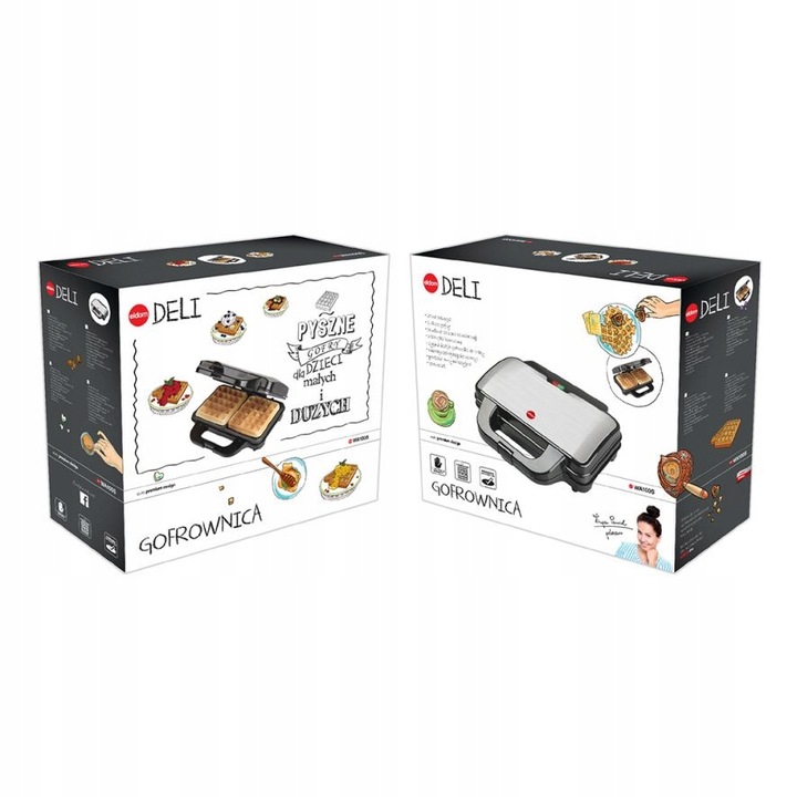 Gofrownica Eldom WA100S 1000W srebrna