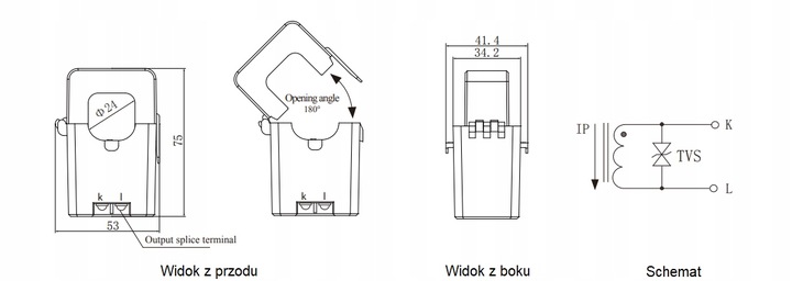 SCT024TS-100A/5A 1% PrzekŁadnik Prądowy