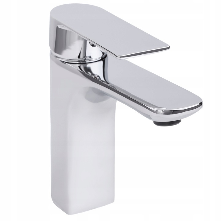 Bateria umywalkowa stojąca srebrna kran łazienkowy chrom YOKA HOME