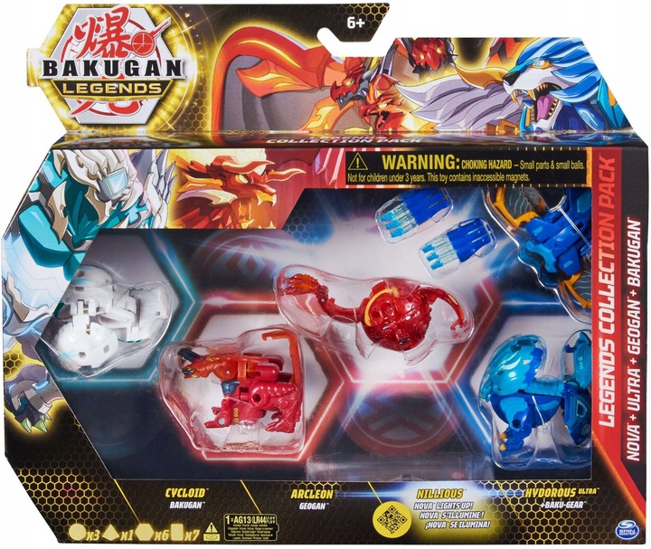 BAKUGAN LEGENDS ZESTAW NILLIOUS NOVA ULTRA GEOGAN