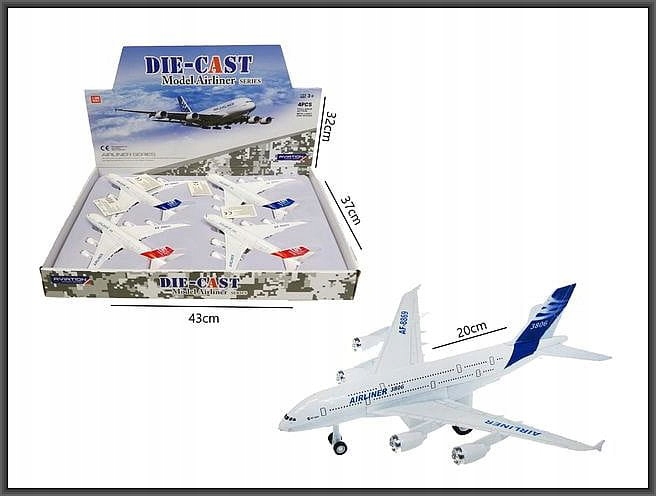 SAMOLOT PASAŻERSKI AIRBUS światło dźwięk 310S