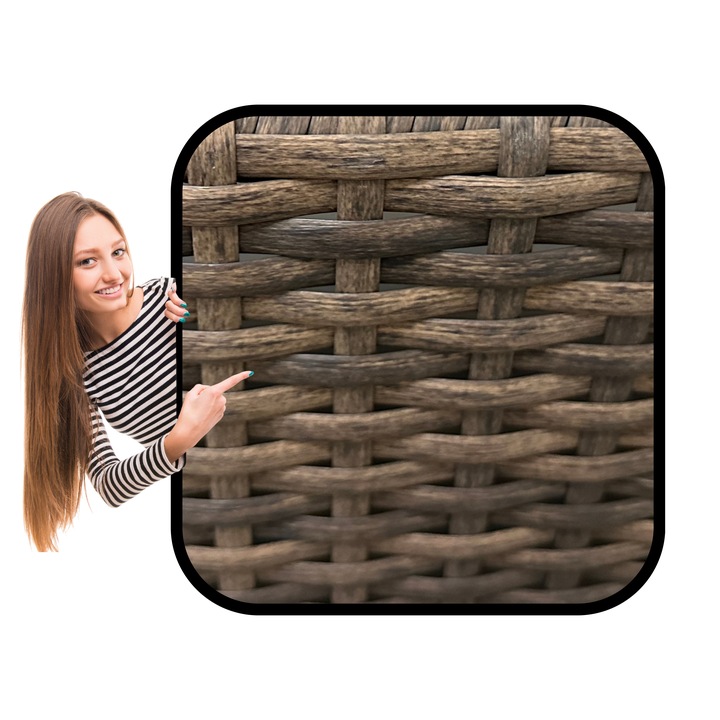 ZESTAW MEBLI OGRODOWYCH NM04 MTG MEBLE OGRODOWE TECHNORATTAN BRĄZ JASNY