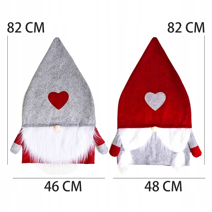 4x ŚWIĄTECZNY STROIK NA KRZESŁO OPARCIE ŚWIĘTA SKRZAT KRASNAL MIKOŁAJ