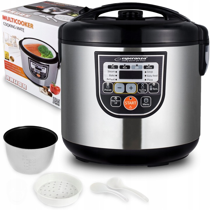 ELEKTRYCZNY GARNEK MULTICOOKER SZYBKOWAR PAROWAR