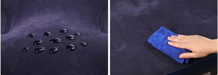 MATERAC JEDNOOSOBOWY DMUCHANY DO SPANIA WELUROWY ŁÓŻKO Z POMPKA 1