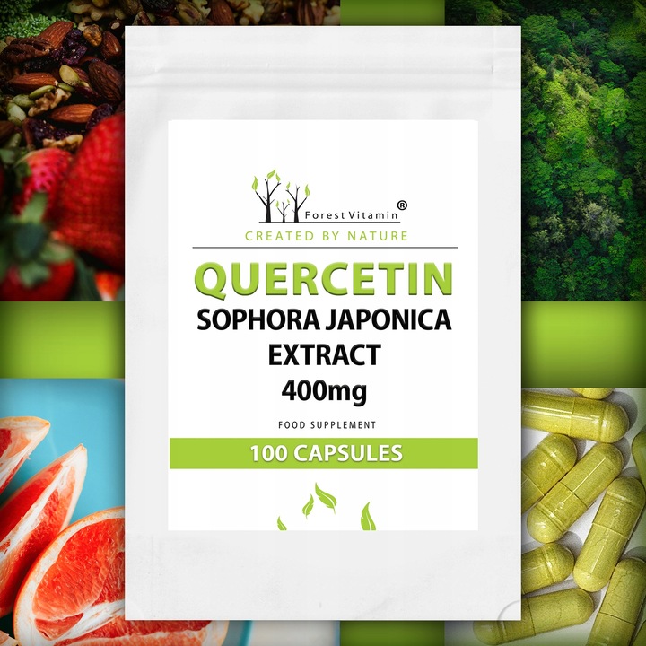 KWERCETYNA CHOLESTEROL 100 kaps 400mg MOCNA DZIAŁA
