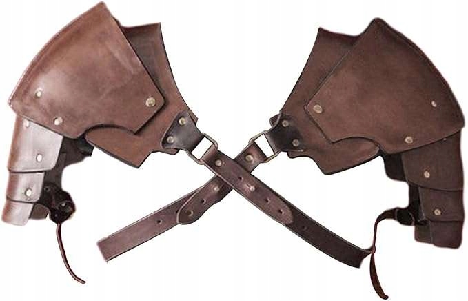 Naramienniki wikinga ze sztucznej skóry kostium na hallowen
