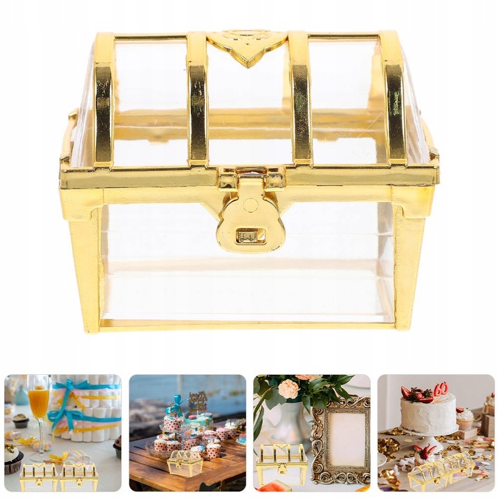 6 SZTUK PLASTIKOWE PUDEŁKO NA SKARBY SKRZYNIA SKARBÓW ETUI SKRZYNIA