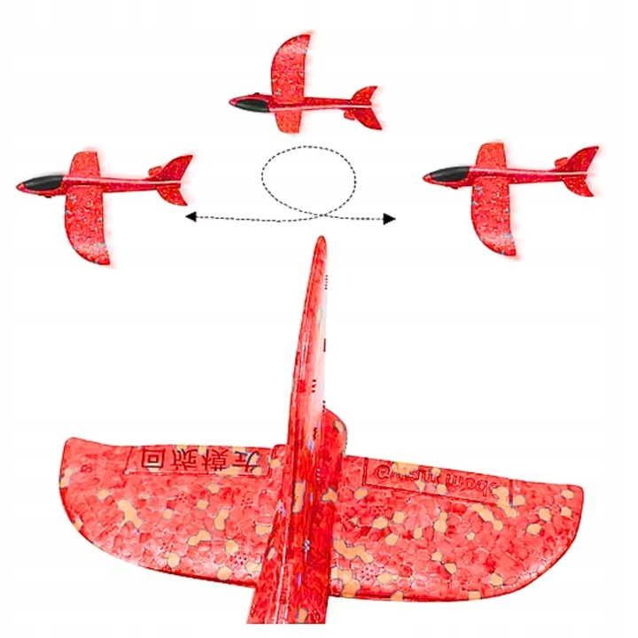 10 x SAMOLOT Styropianowy SZYBOWIEC Styropianowy RZUTKA XXL Duży 48 cm