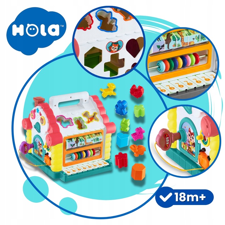 Interaktywny domek sorter Hola ZA3518 18 m +