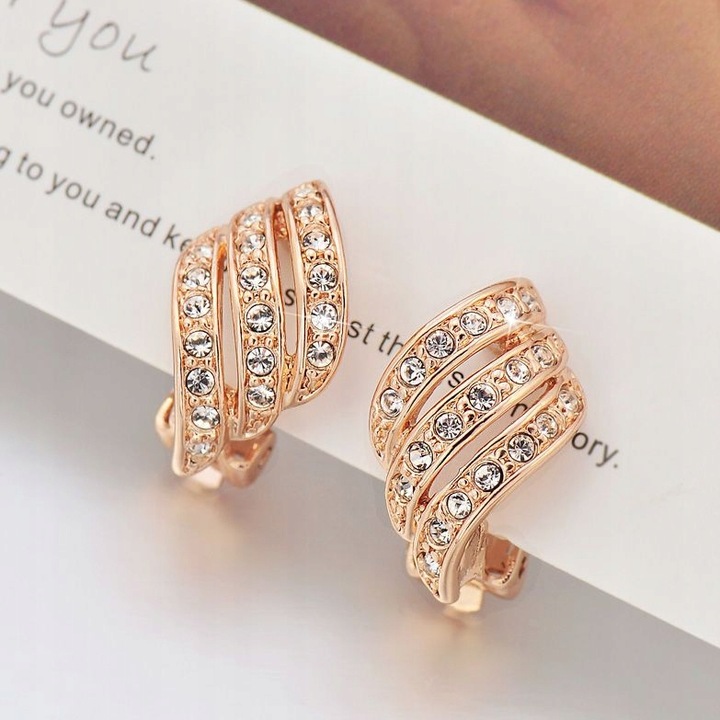 KOLCZYKI ZŁOTE CYRKONIE EC116