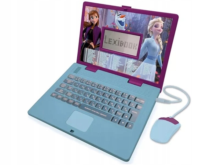 LAPTOP EDUKACYJNY FROZEN KRAINA LOFU - ekran LCD z animacjami - 3 języki