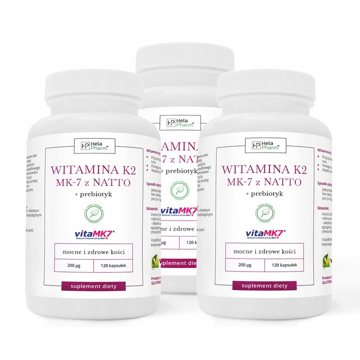 WITAMINA K2 vitaMK7 z NATTO 200µg KOŚCI 120