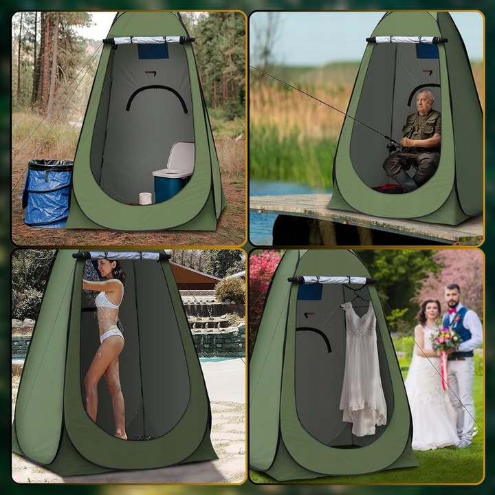Namiot turystyczny składany Pop-Up prysznicowy toaleta przebieralnia duży