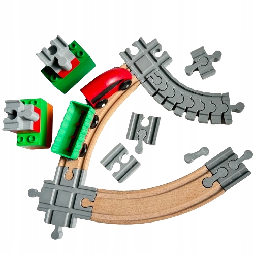 Zestaw 14 elementów do Torów Kolejki Drewnianej do Ikea, Lidl