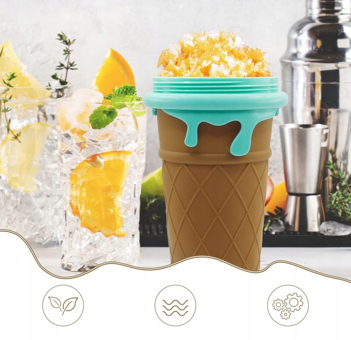 500ML SLUSHY KUBEK DO ROBIENIA LODÓW SORBETÓW SLUSHY GRANITY Duża Pojemność