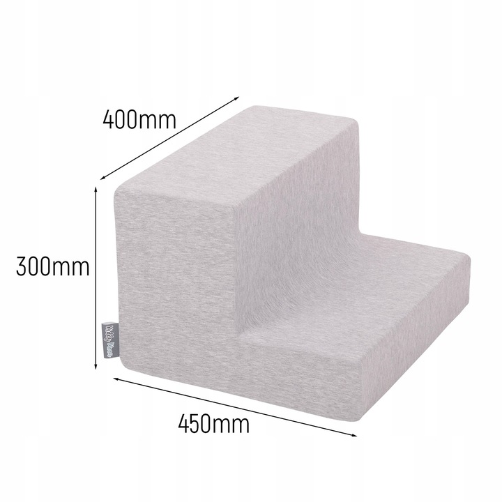 Piankowy MIĘKKI Schodek DLA DZIECI szary PPZ-211 KiddyMoon