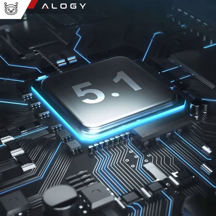 Słuchawka Bluetooth 5.1 Bezprzewodowa mikrofon Zestaw Słuchawkowy do rozmów