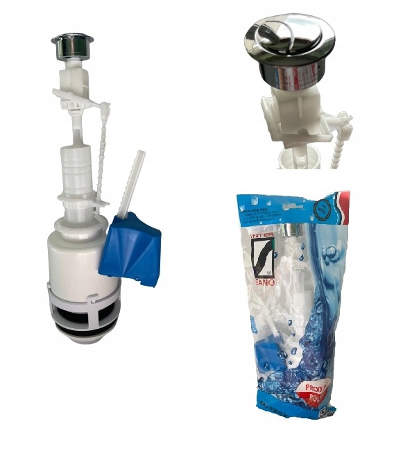 ZAWÓR SPUSTOWY DO SPŁUCZKI WC DWUFUNKCYJNY 3/6 + PRZYCISK - UNIWERSALNY