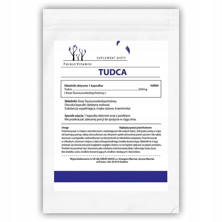 FOREST TUDCA KWAS TAUROURSODEOKSYCHOLOWY WĄTROBA