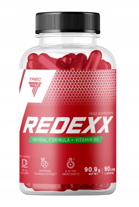 Trec Redexx 90 caps. Spalacz Tłuszczu Zielona Kawa Guarana Kofeina