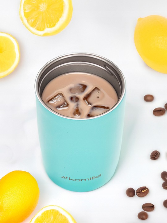 KUBEK TERMICZNY stalowy TERMOS do kawy herbaty szkoły pracy 300 ml KAMILLE