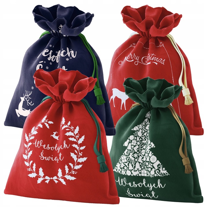 Torba worek torebka opakowanie na prezenty prezent świąteczna 30X45 Zestaw